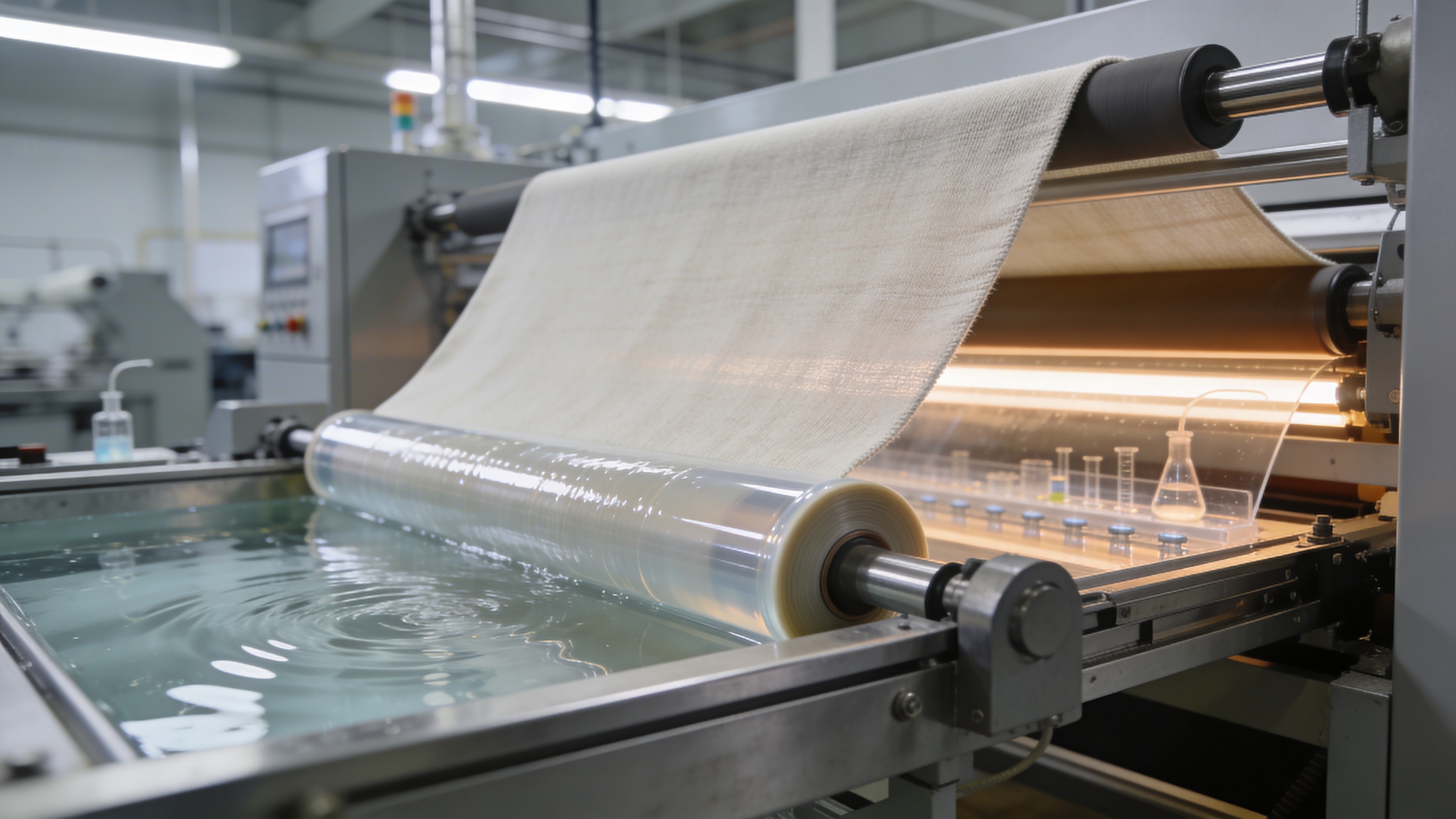Industrial dip-and-dry coating process for SILVEX textiles